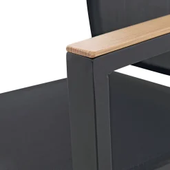 Alu-Stapelsessel Midi-Holzoptik Set, 4 Stk.