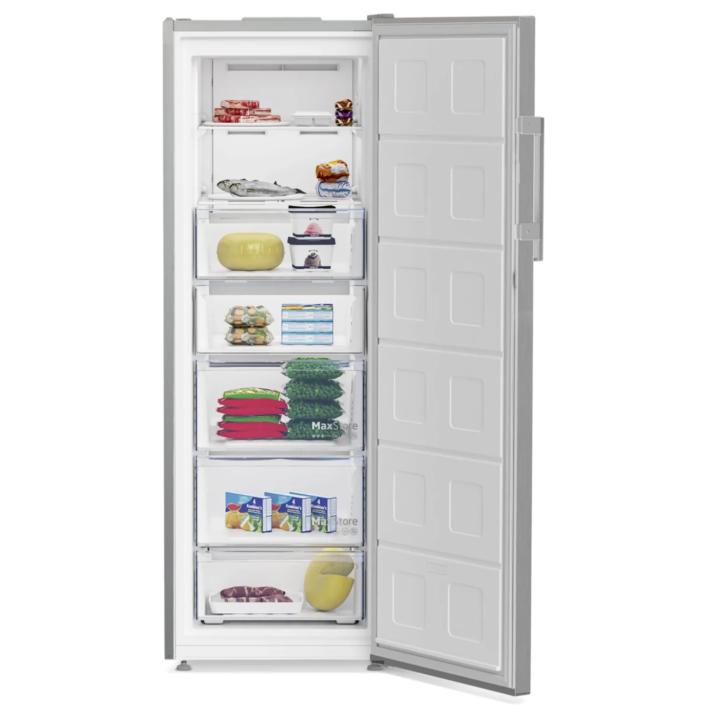 BEKO No-Frost Gefrierschrank Edelstahllook