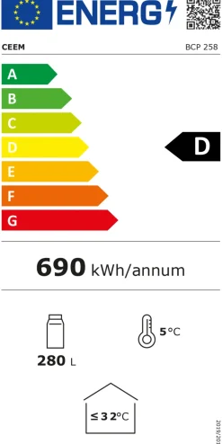 CEEM Flaschenkühlschrank L BCP258