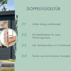 Gartenhaus 19mm Hybrid Modern Anthrazit