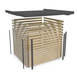 Gartenhaus 19mm Hybrid Modern Anthrazit