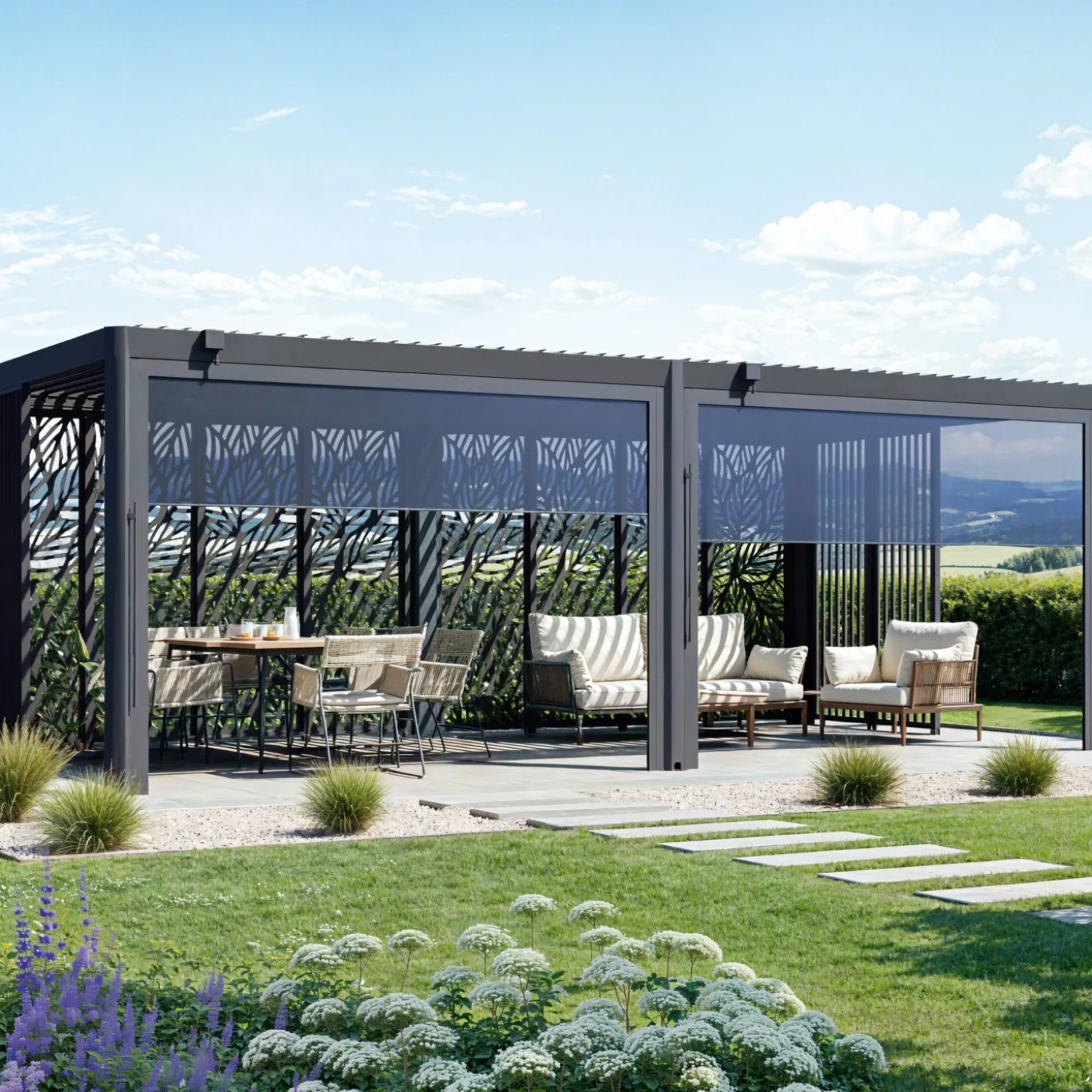 GFP Designpergola Aluminium Nero