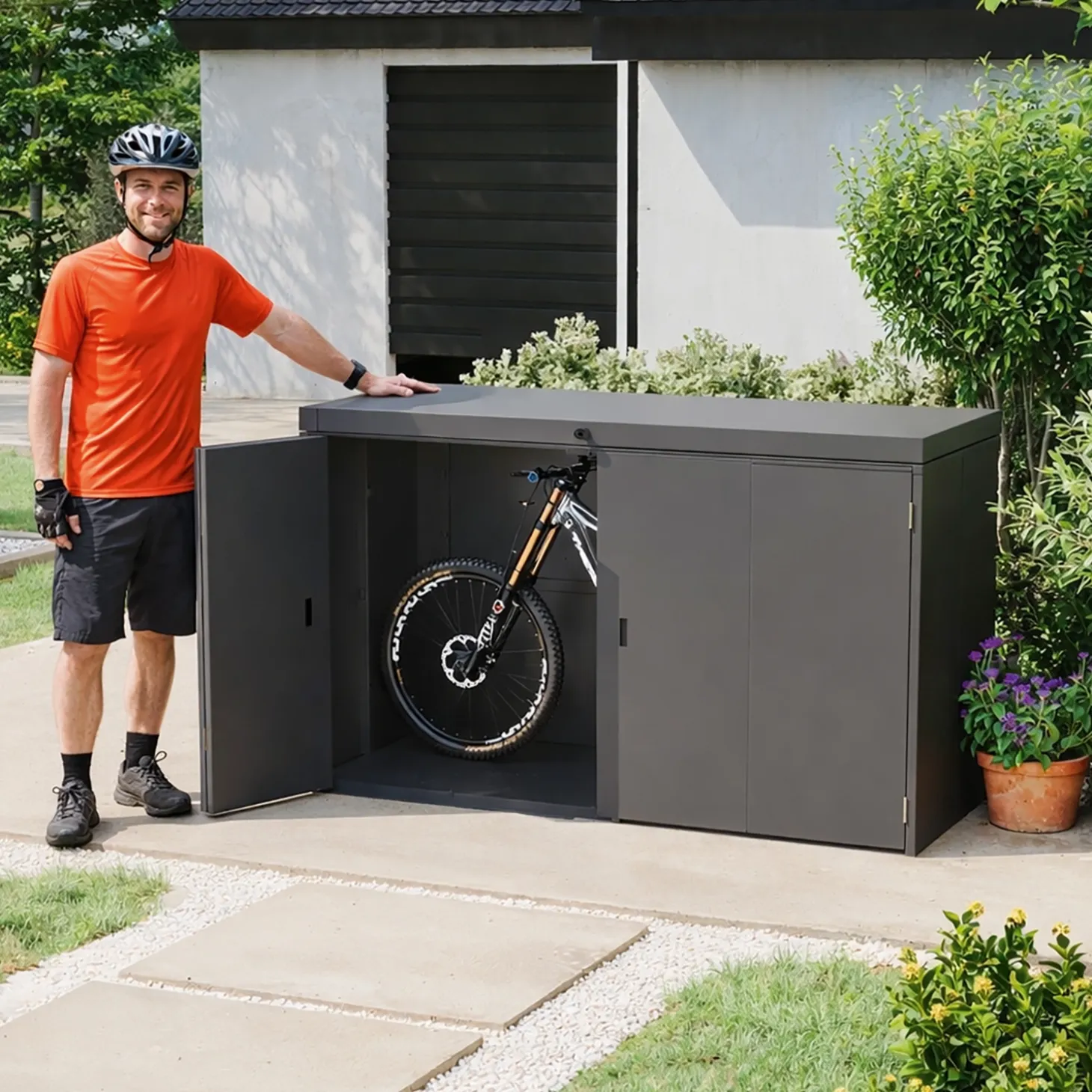 GFP Geräte- und Fahrradschrank aus Stahl
