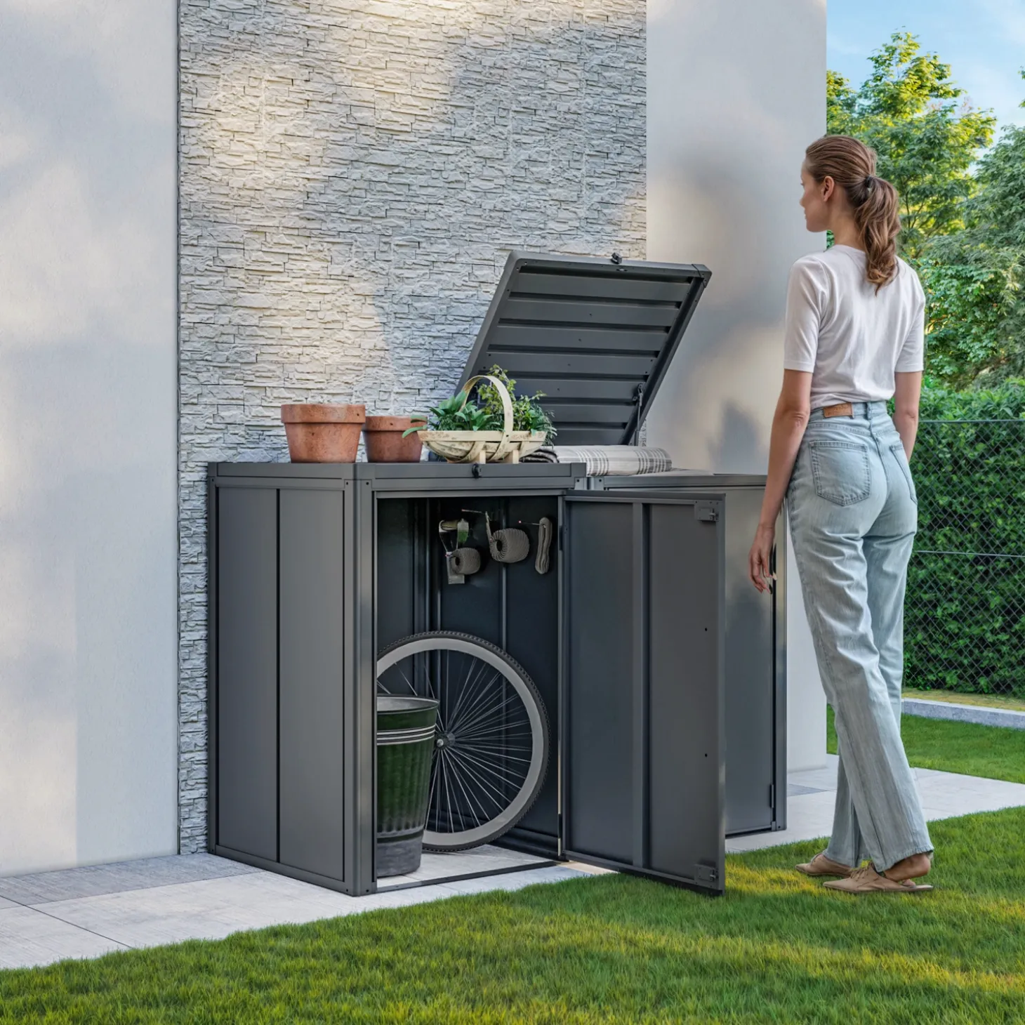 GFP Mülltonnenbox aus Stahl