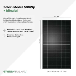 GREEN SOLAR Balkonkraftwerk Boden/Wand/Balkon