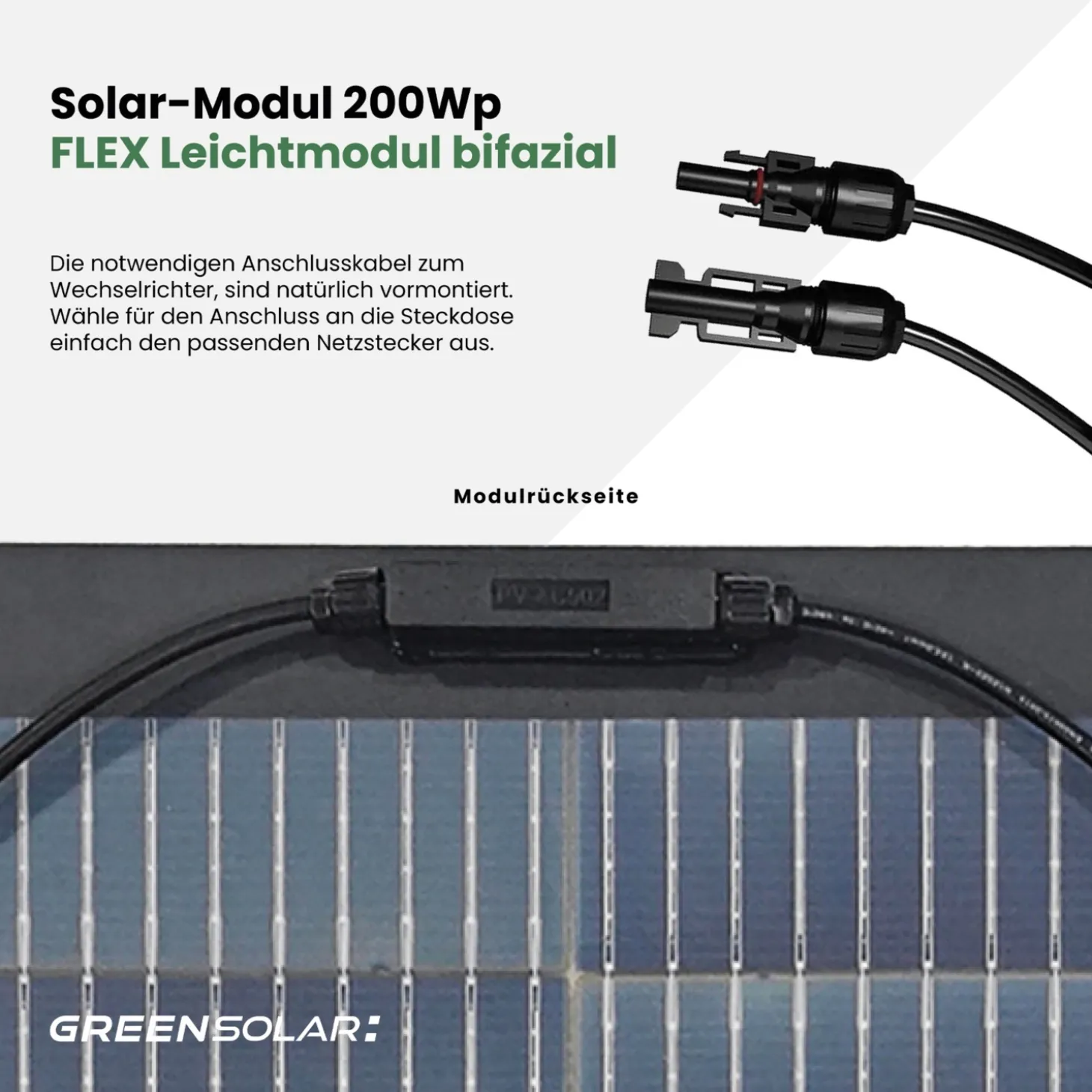 GREEN SOLAR Balkonkraftwerk Flex 400/400