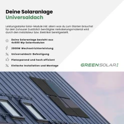 GREEN SOLAR Green Solar Solarkraftwerk Universaldach 2000/2000