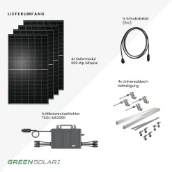 GREEN SOLAR Green Solar Solarkraftwerk Universaldach 2000/2000