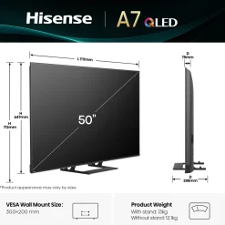 HISENSE 50“ (127cm) 4K Ultra HD QLED Smart TV