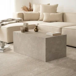 HOME DELUXE Couchtisch Marmor AMIRI L beige