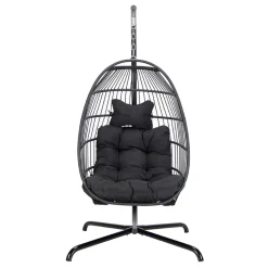 HOME DELUXE Hängesessel LOMA, 2 Sitzer Schwarz