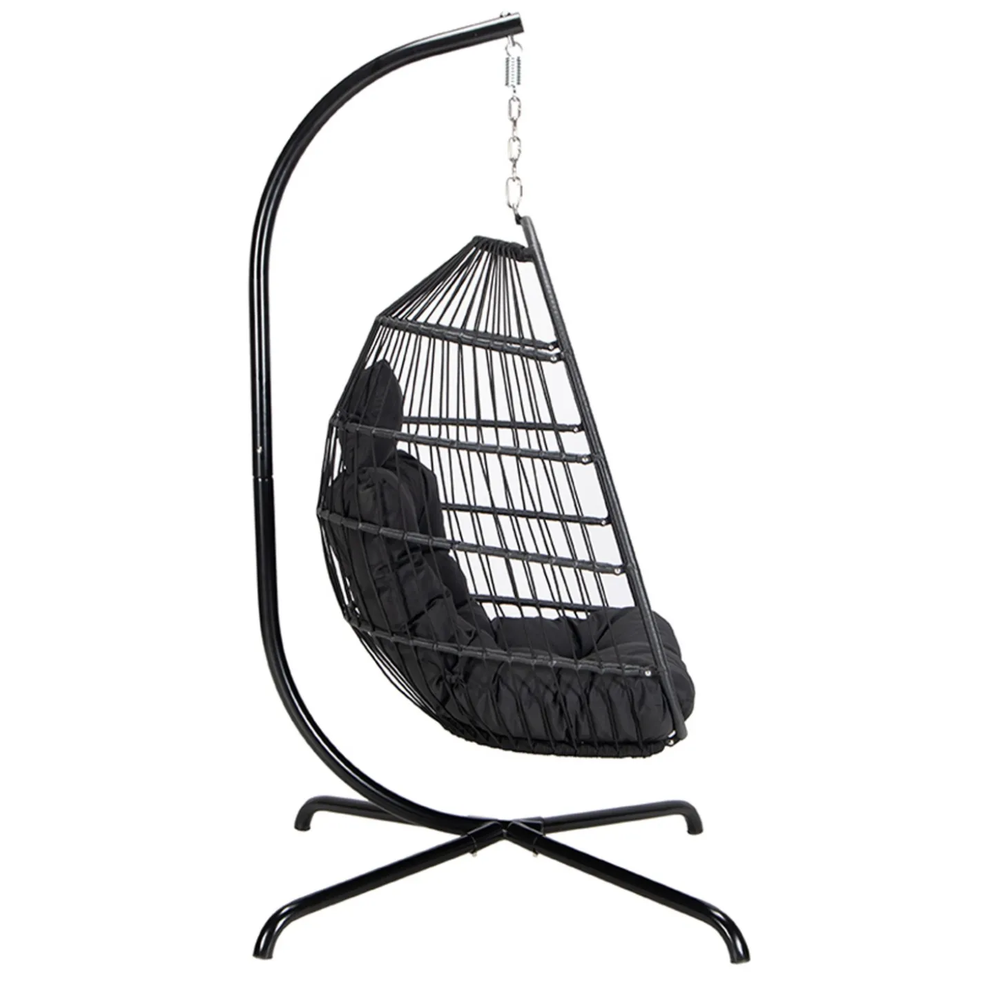 HOME DELUXE Hängesessel LOMA, 2 Sitzer Schwarz