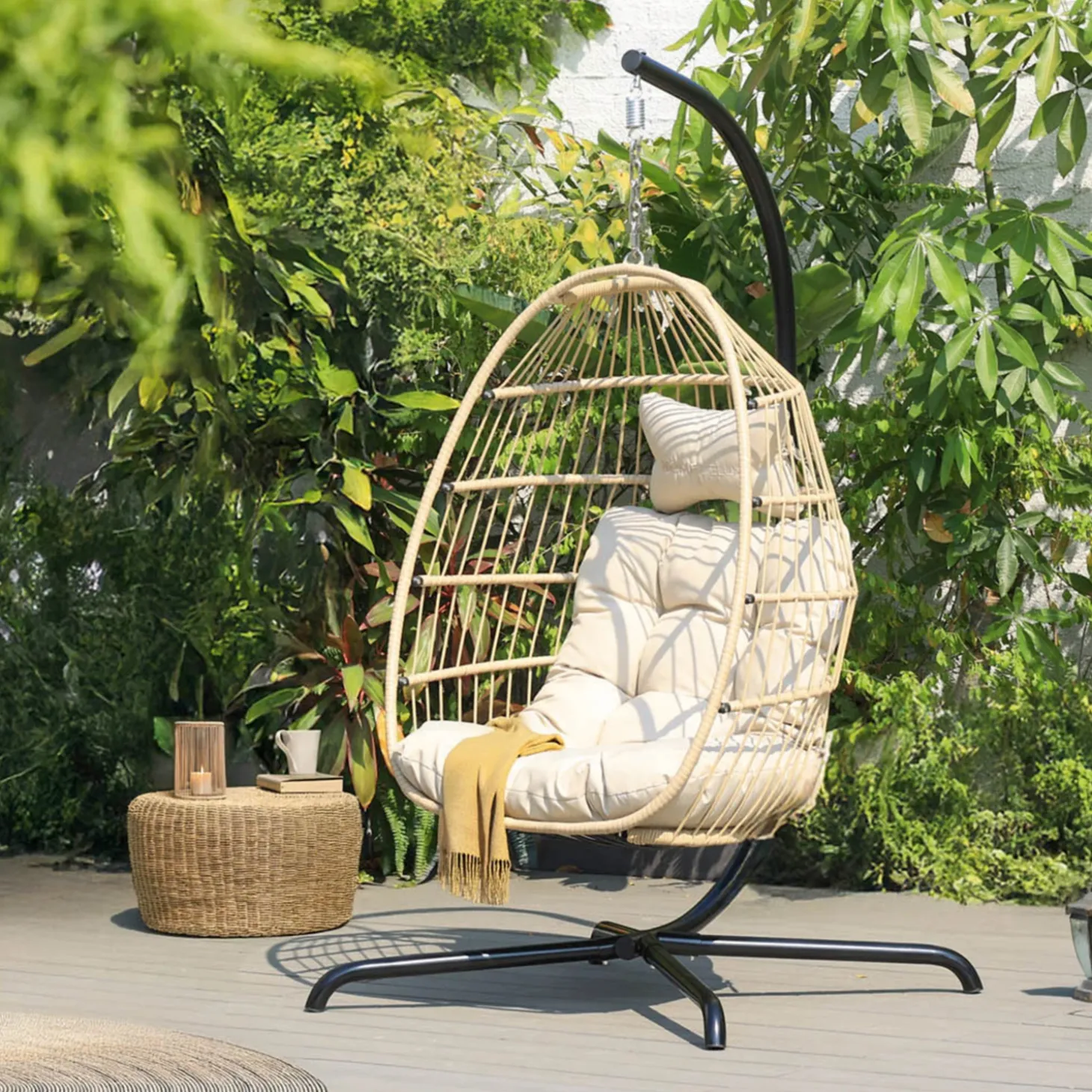 HOME DELUXE Hängesessel - 2 Sitzer beige