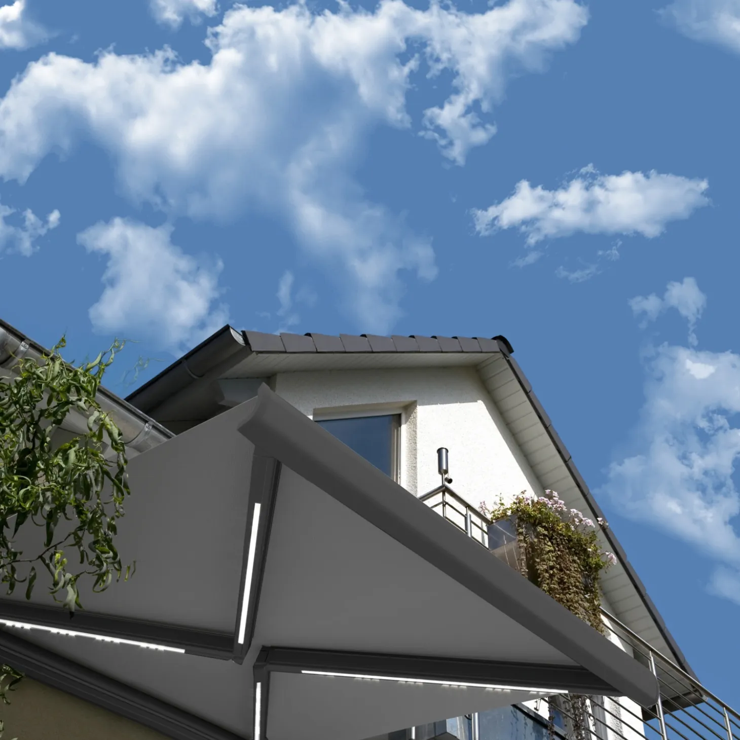 HOME DELUXE HOME DELUXE ELOS Vollkassettenmarkise anthrazit 350 x 250 cm inkl. Windsensor