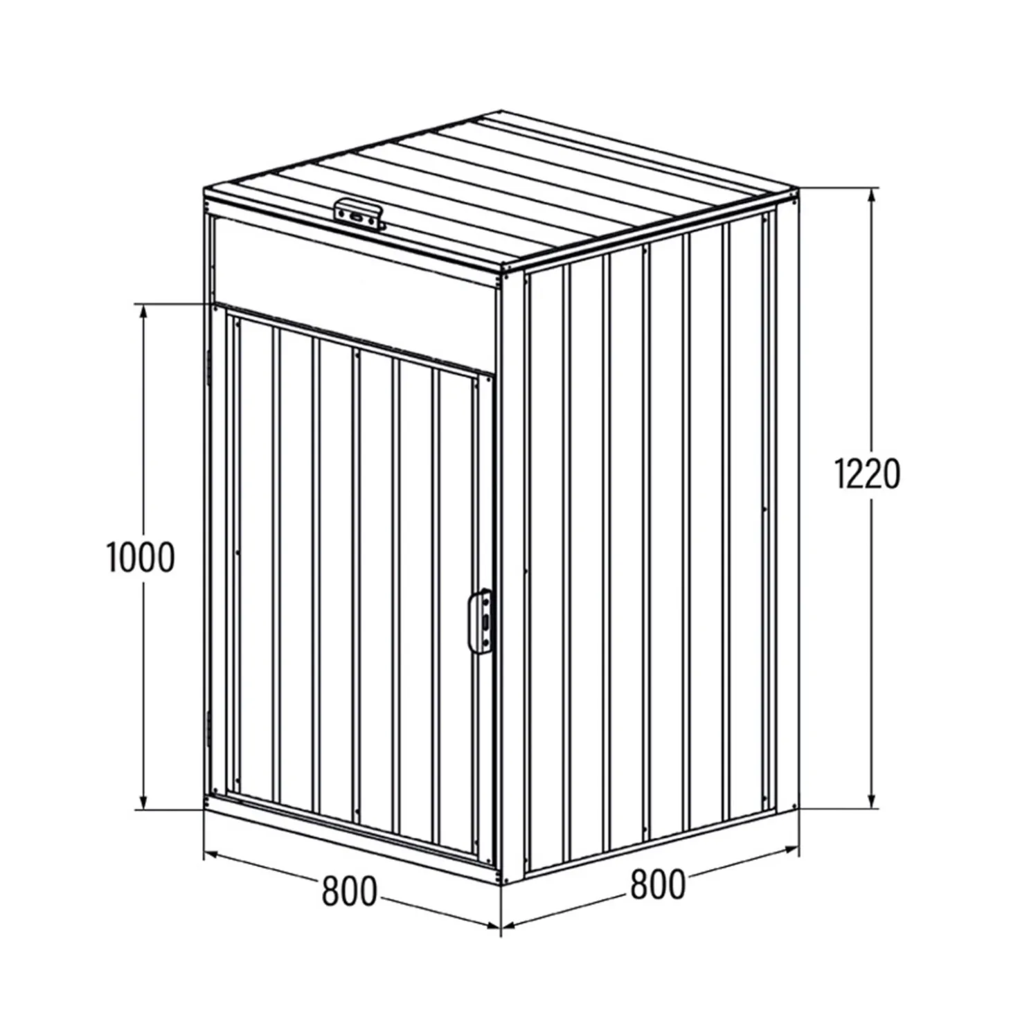HOME DELUXE Mülltonnenbox, Doppelpkg.