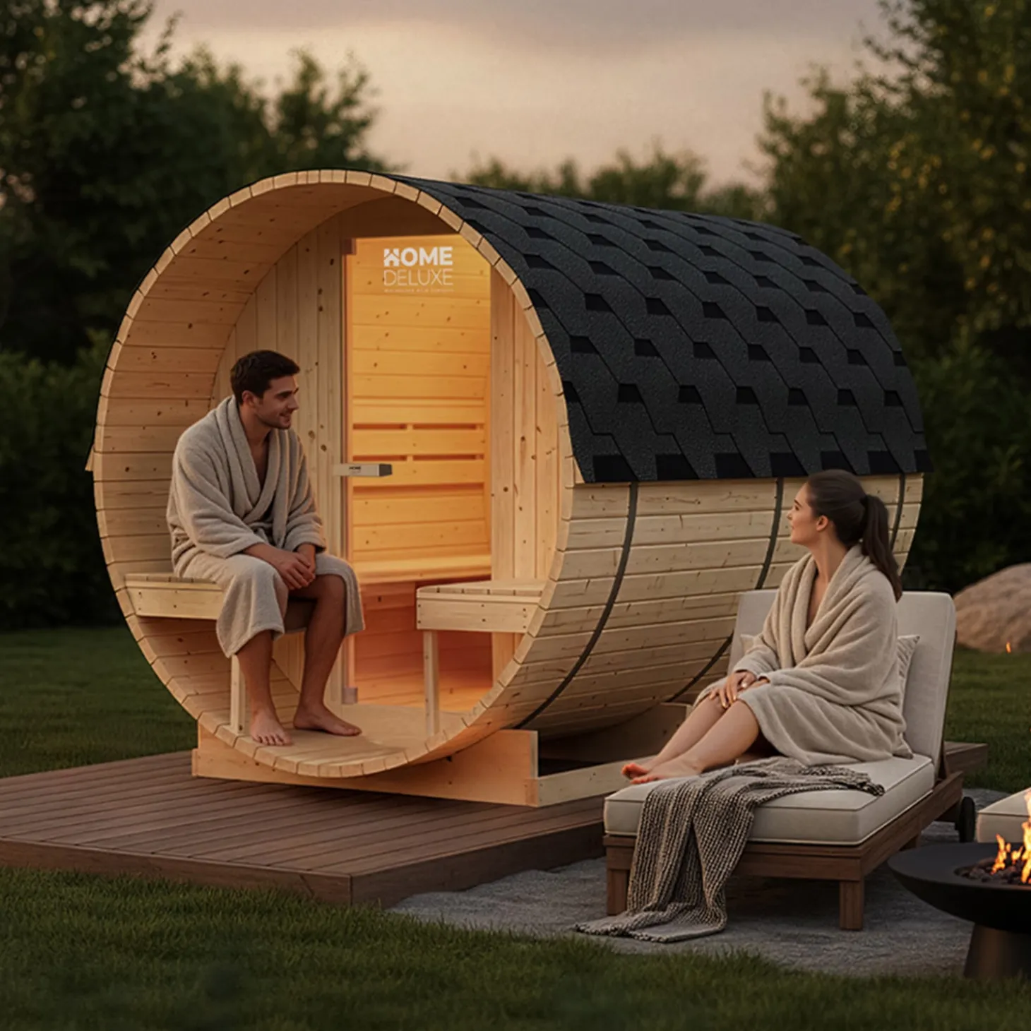 HOME DELUXE Outdoor Saunafass LAHTI DELUXE L
