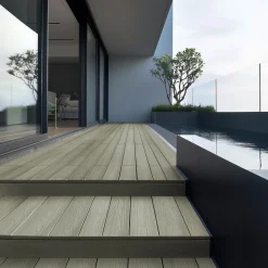 HOME DELUXE SAMANA PREMIUM WPC Terrassendielen Komplettset (inkl. Unterkonstruktion) - Antik 10m²