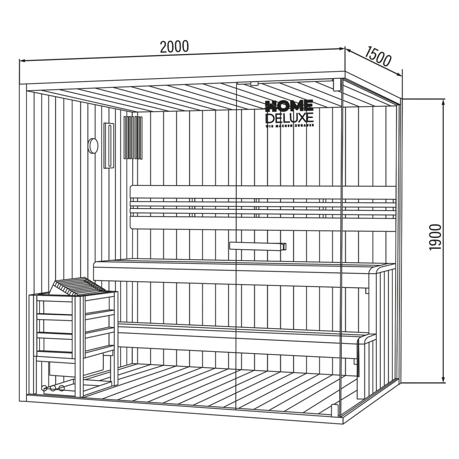 HOME DELUXE Sauna SHADOW XL
