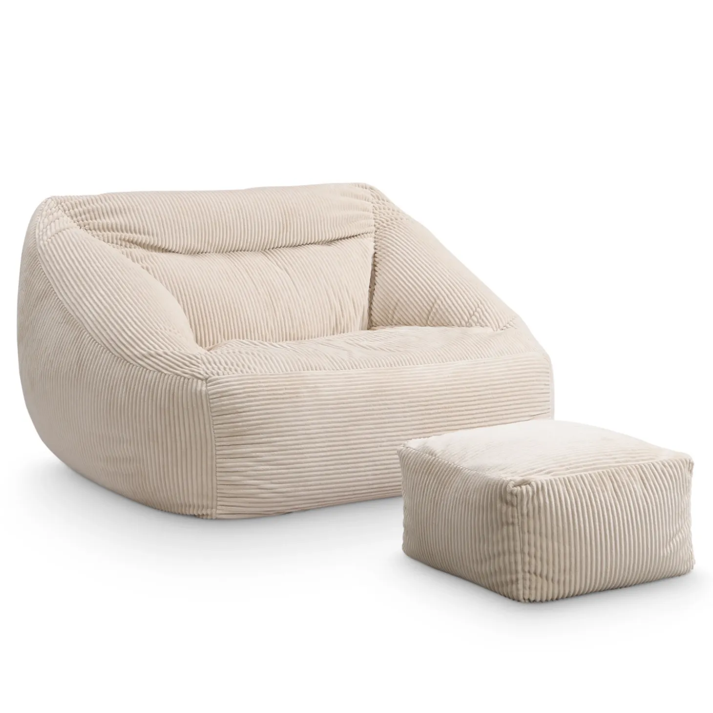 HOME DELUXE Sitzsack COZY inkl. Hocker, beige