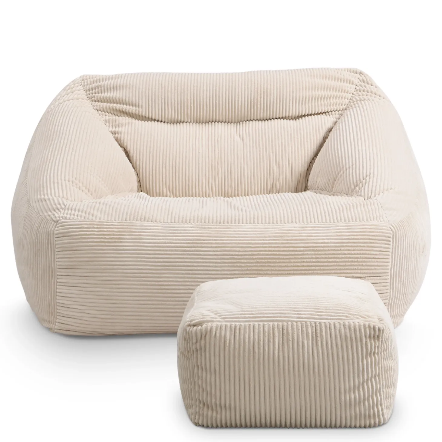 HOME DELUXE Sitzsack COZY inkl. Hocker, beige