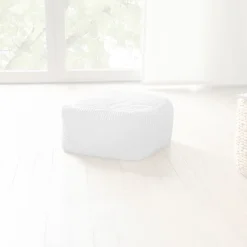 HOME DELUXE Sitzsack COZY inkl. Hocker, hellgrau
