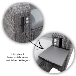HOME DELUXE Strandkorb mit Liegefunktion und Abdeckung