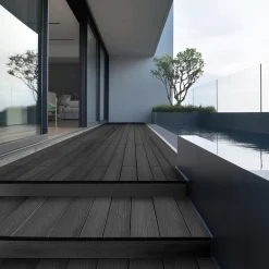 HOME DELUXE Terrassendielen SAMANA PREMIUM Komplettset (inkl. Unterkonstruktion) anthrazit 10m²