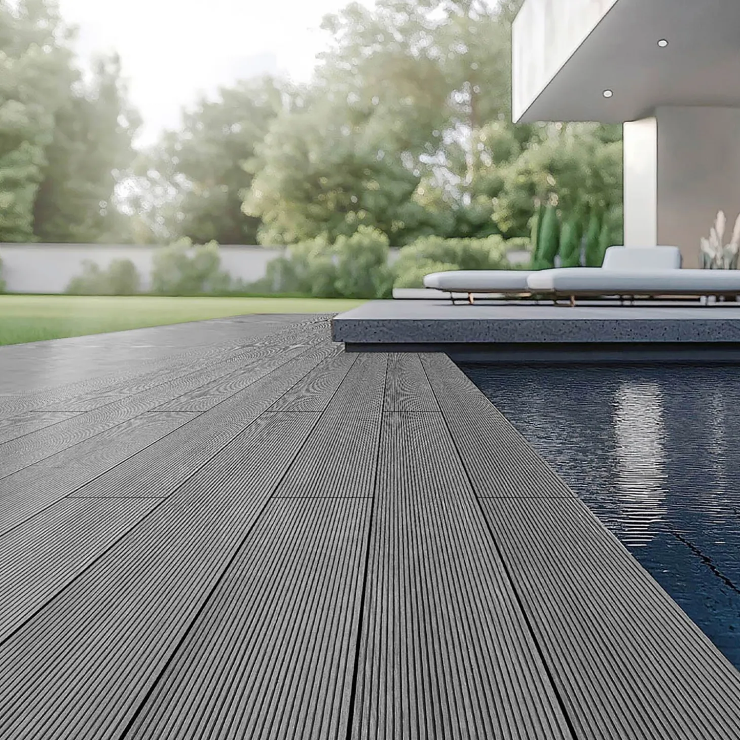HOME DELUXE Terrassendielen SAMANA hellgrau 10m²