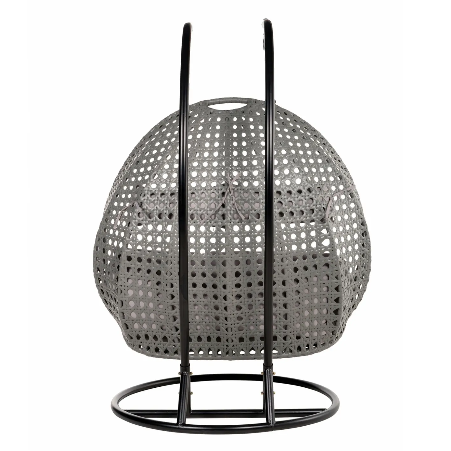 HOME DELUXE TWIN DELUXE Polyrattan Hängesessel mit Regenabdeckung Schwarz