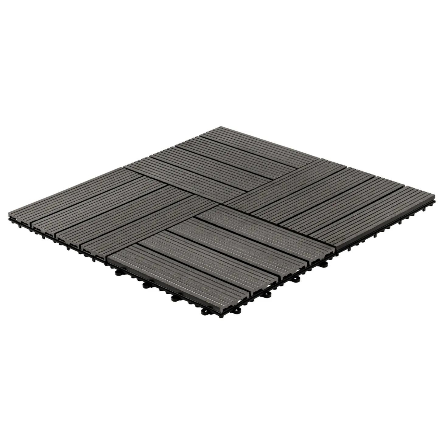 HOME DELUXE WPC Klickfliesen BAVARO Anthrazit 3 m²