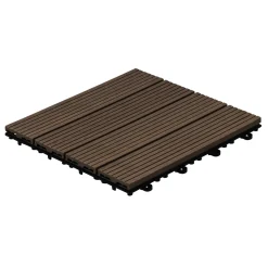 HOME DELUXE WPC Klickfliesen BAVARO Dunkelbraun 3 m²