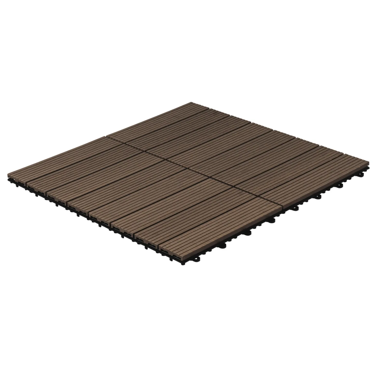 HOME DELUXE WPC Klickfliesen BAVARO Dunkelbraun 3 m²
