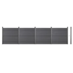 HOME DELUXE WPC Sichtschutzzaun CALLADO - 4 x Element + 6 x Pfosten