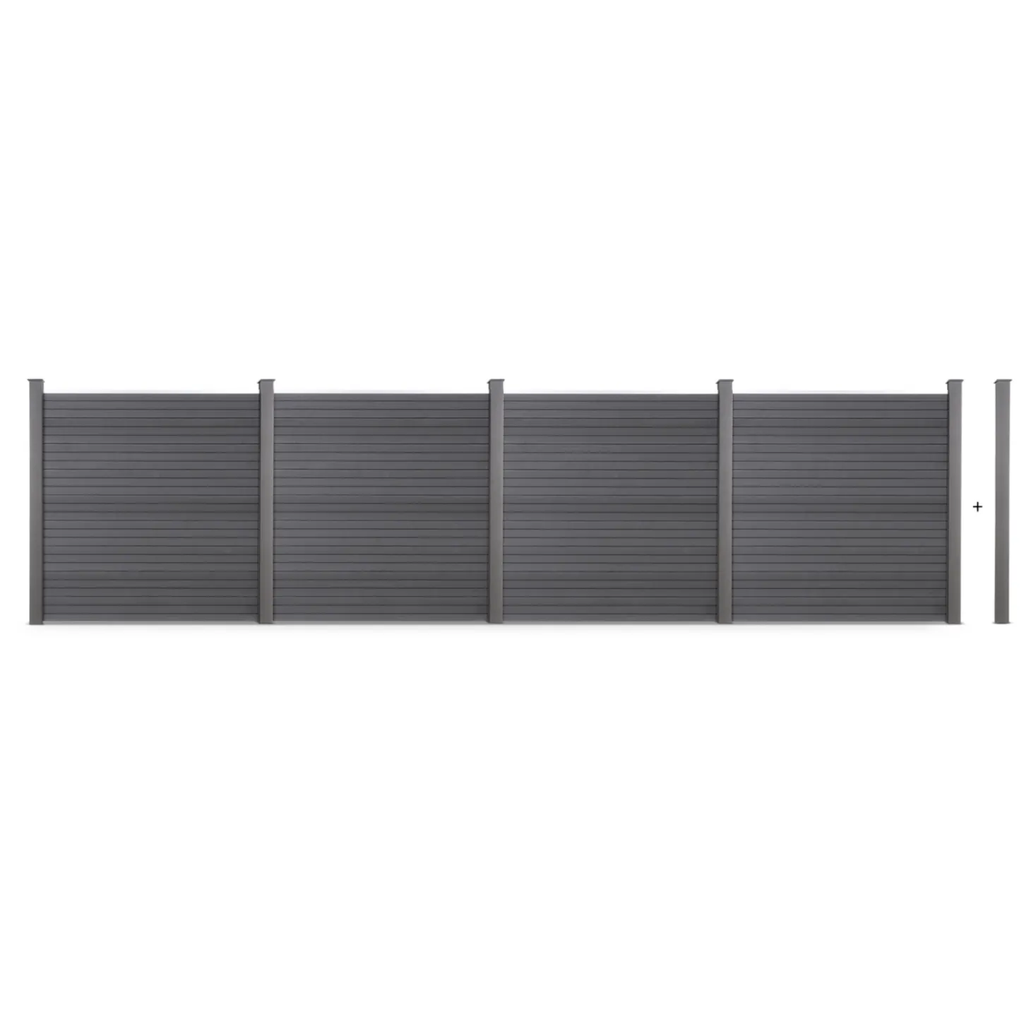 HOME DELUXE WPC Sichtschutzzaun CALLADO - 4 x Element + 6 x Pfosten