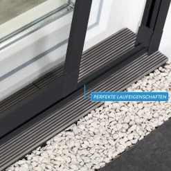 Insektenschutz-Alu-Doppelschiebetür, grau