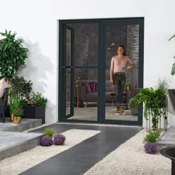 Insektenschutz-Alu-Schiebetür COMFORT, Anthrazit