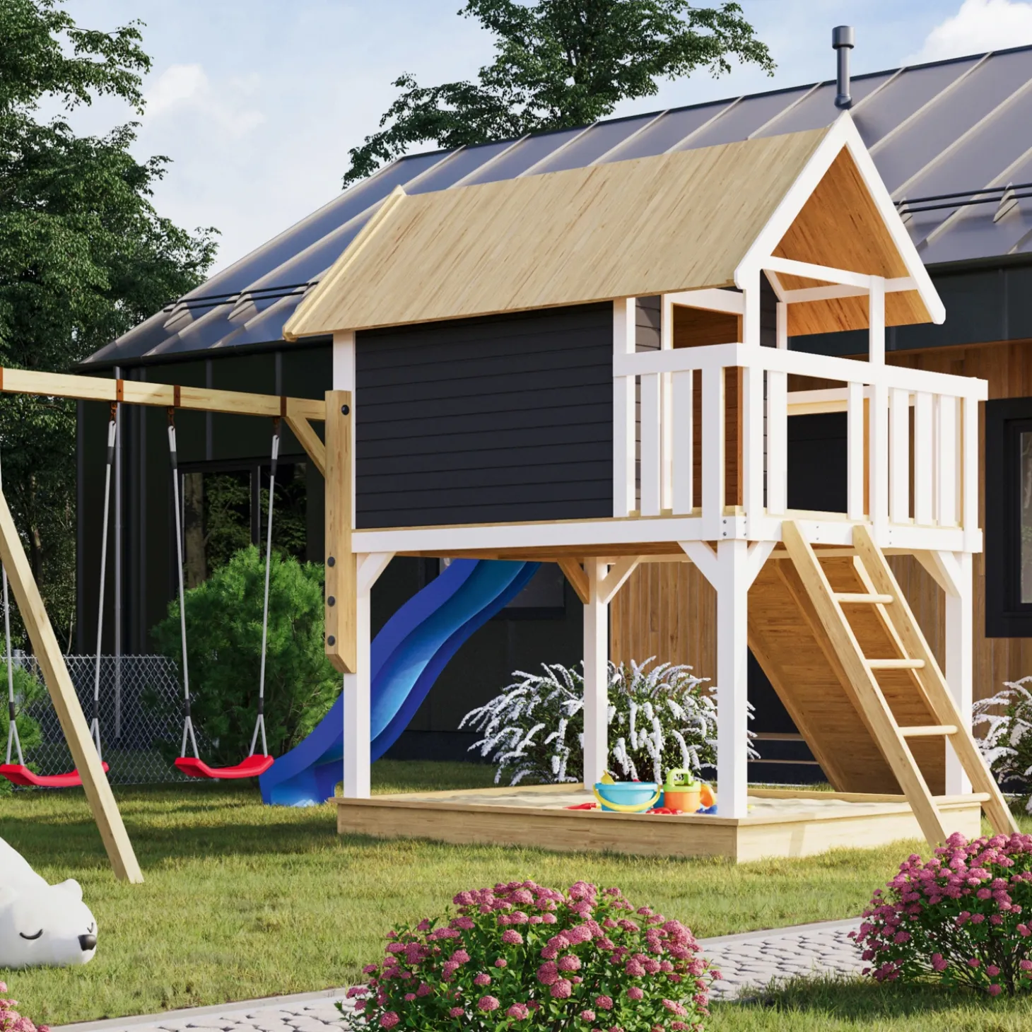 Karibu Stelzenhaus Fidel terragrau