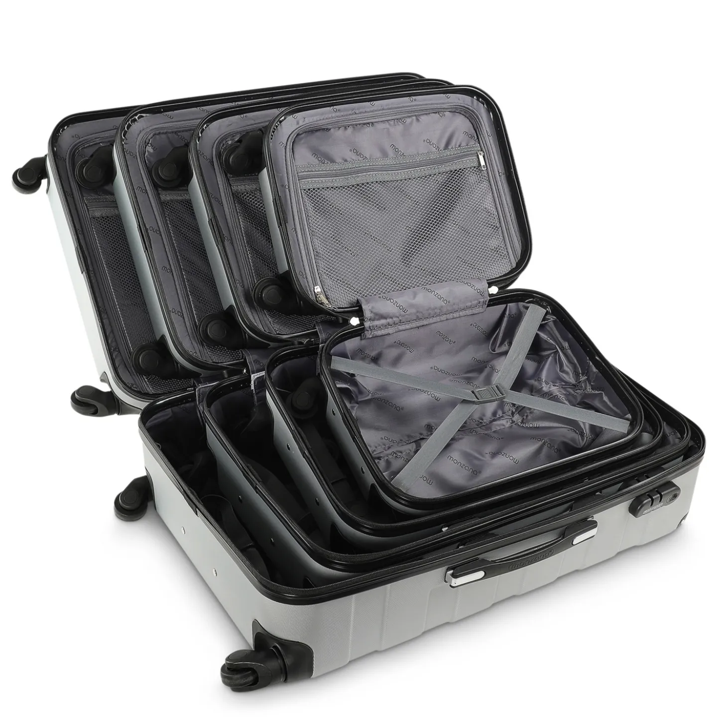 MONZANA Hartschalenkoffer-Set Essential, 4-teilig