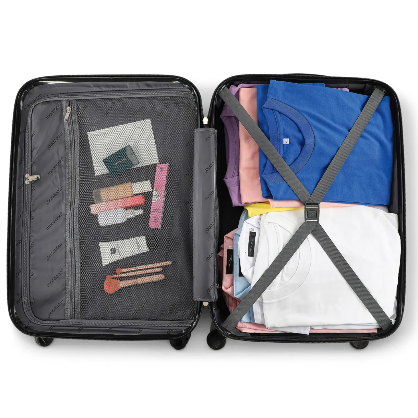 MONZANA Hartschalenkofferset Essential, 4-teilig, Blau