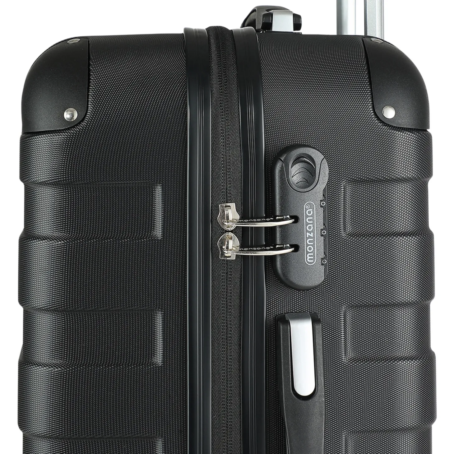 MONZANA Hartschalenkofferset Essential, 4-teilig, Schwarz