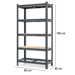 MONZANA Schwerlastregal schwarz Premium MZLG41