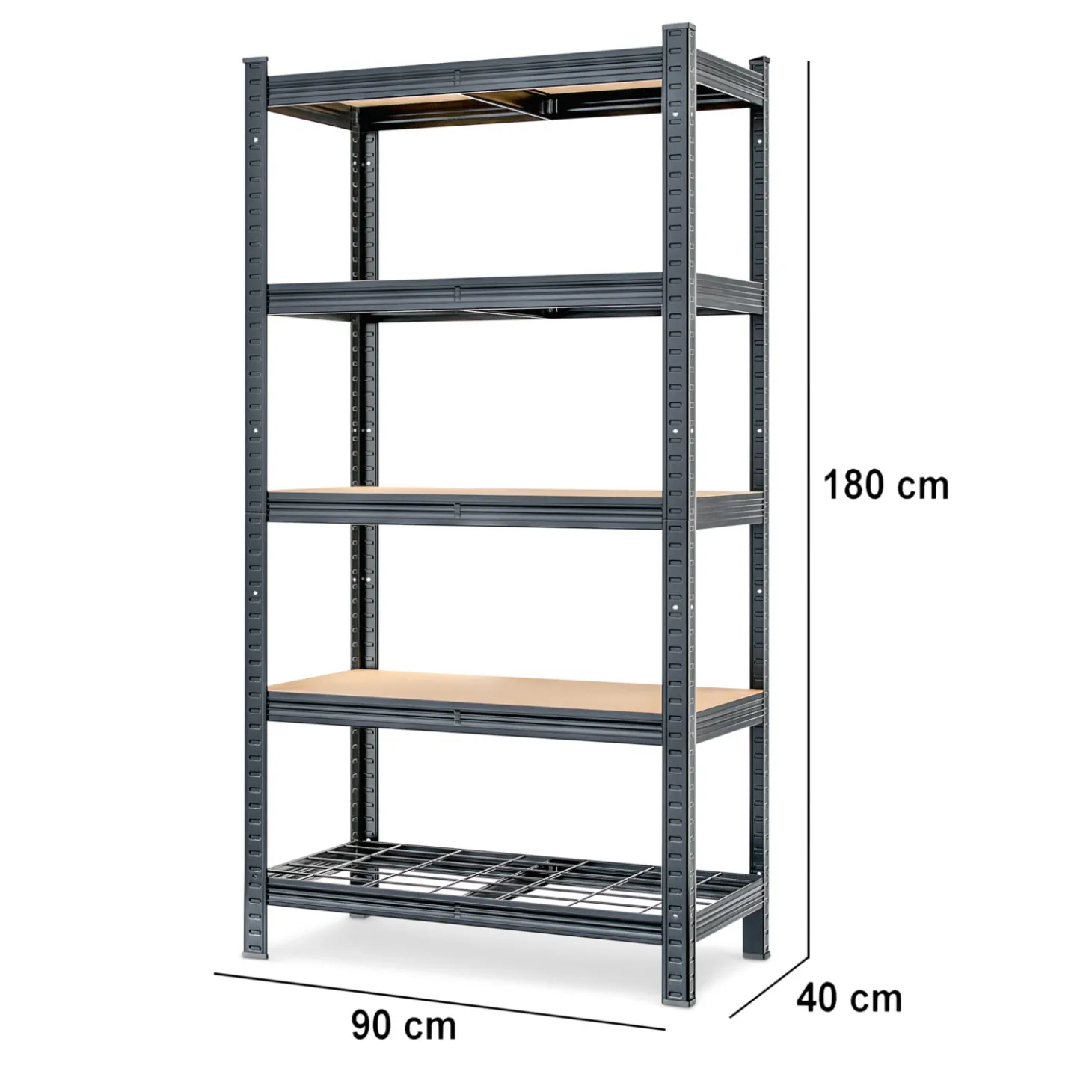MONZANA Schwerlastregal schwarz Premium MZLG41