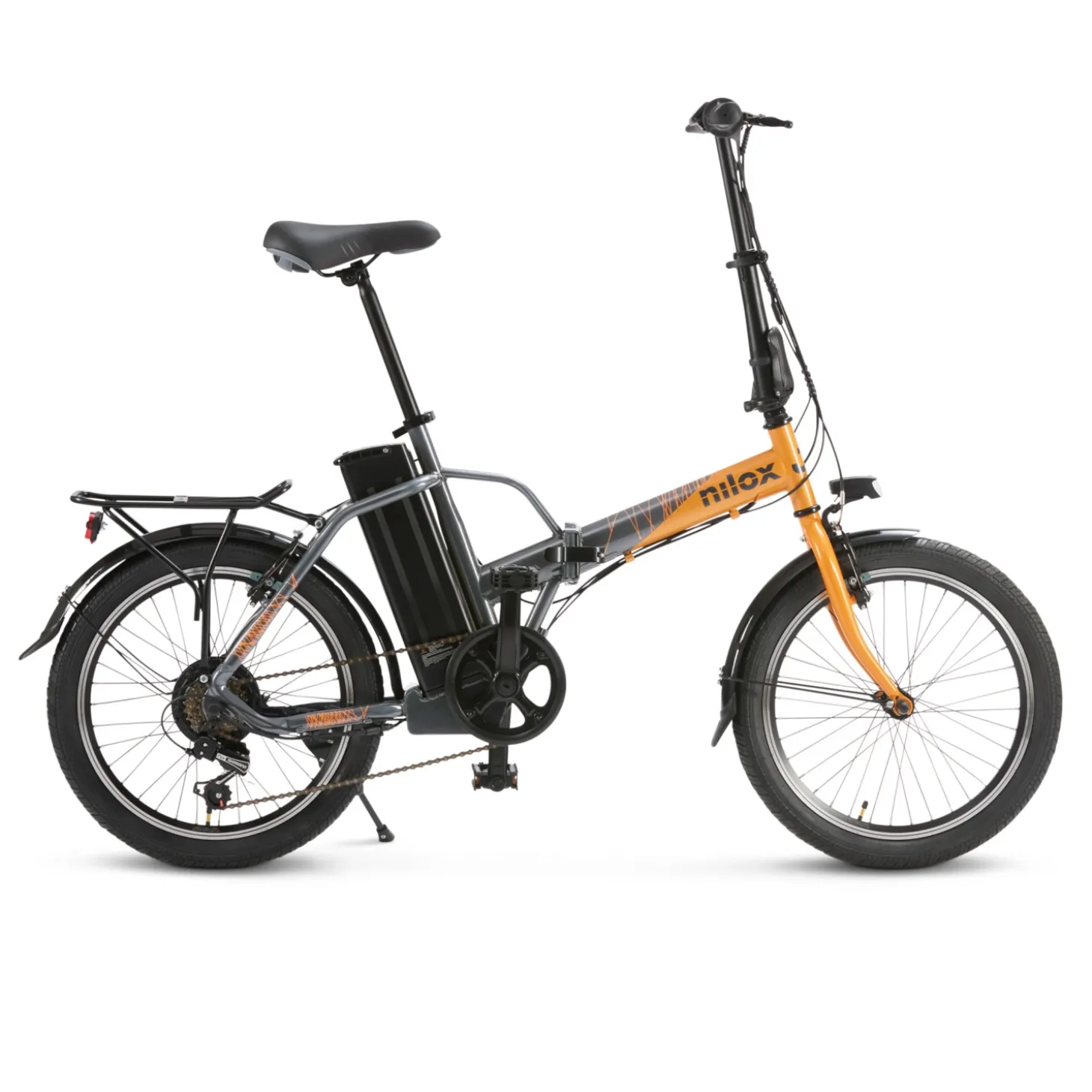 NILOX Faltbares E-Bike J1 Pro Orange-Grau
