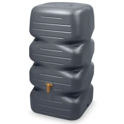 Regentonne Komplett-Set 340 Liter graphite grey