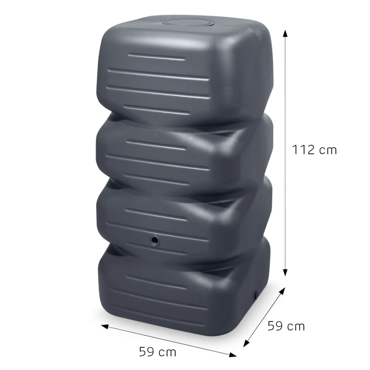 Regentonne Komplett-Set 340 Liter graphite grey