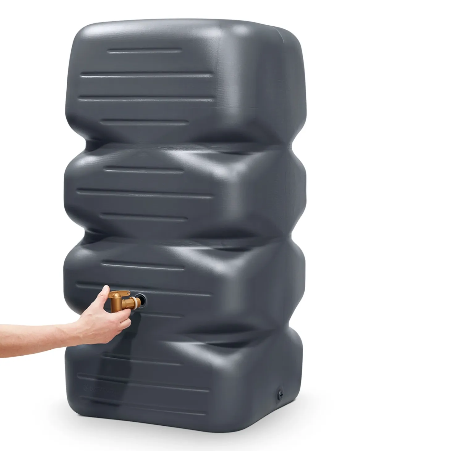 Regentonne Komplett-Set 340 Liter graphite grey