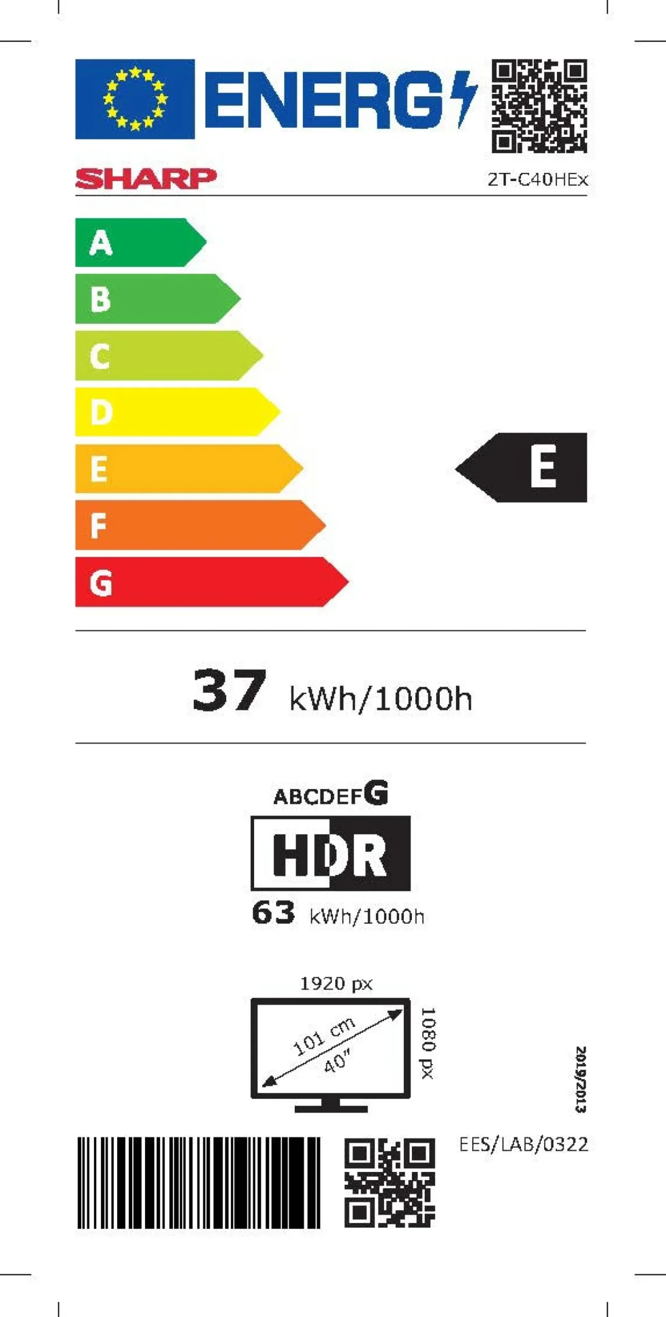 SHARP 40” (101cm) Full HD Smart TV