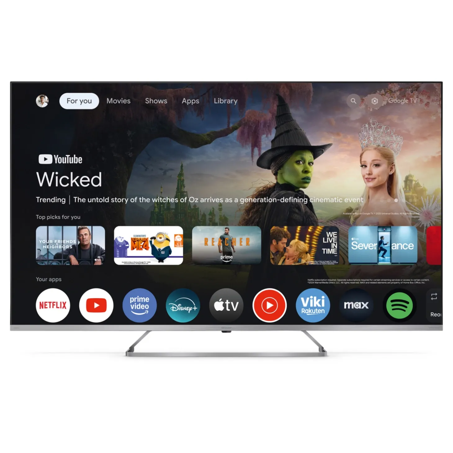 SHARP 55" (140cm) 4K QLED Mini Led 55JP7265E Google TV