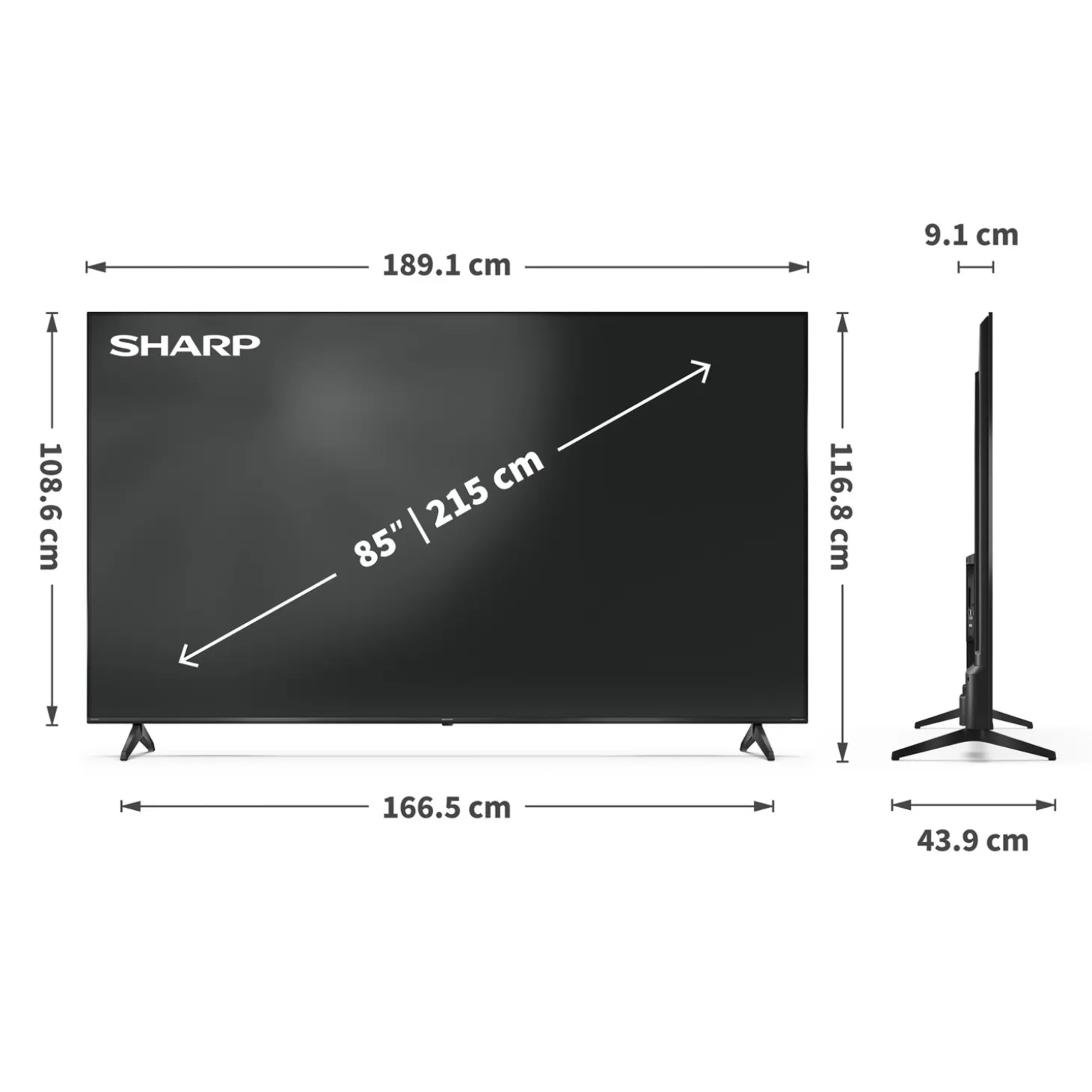 SHARP 70” (177 cm) 4K UHD QLED HP5265E Google TV